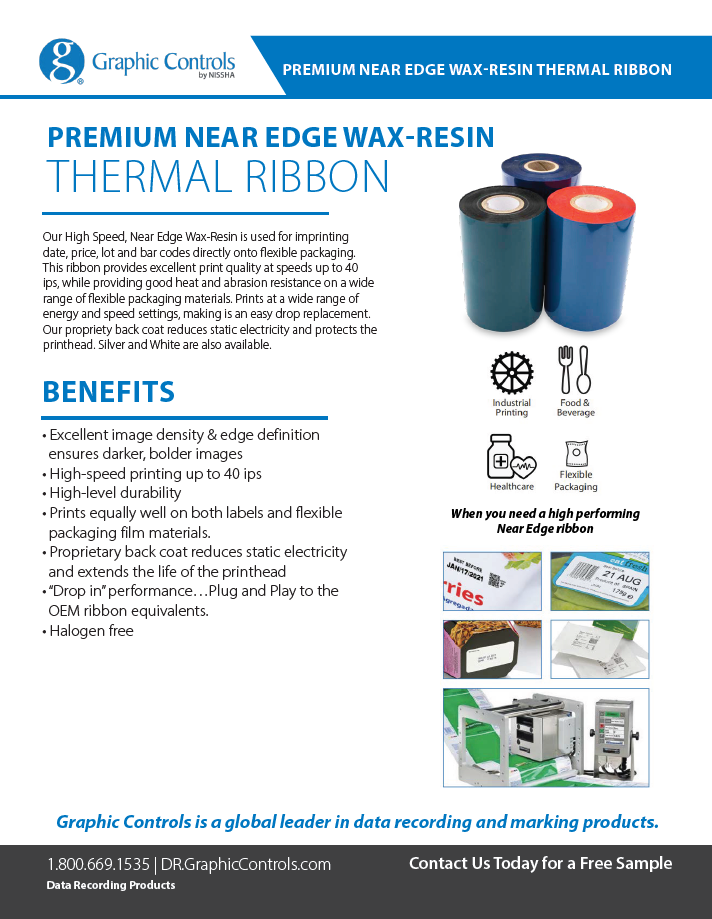 <p>Premium Near Edge Wax-Resin Thermal Ribbon</p>