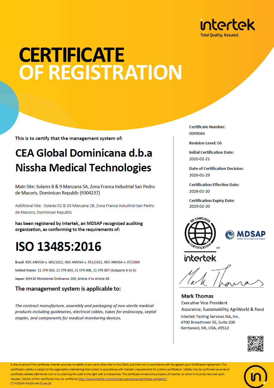 <p>ISO 13485:2016</p>